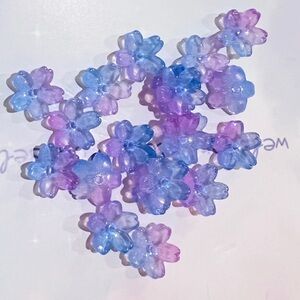 DIY Accessories - Purple and Blue Glass Sakura Beads